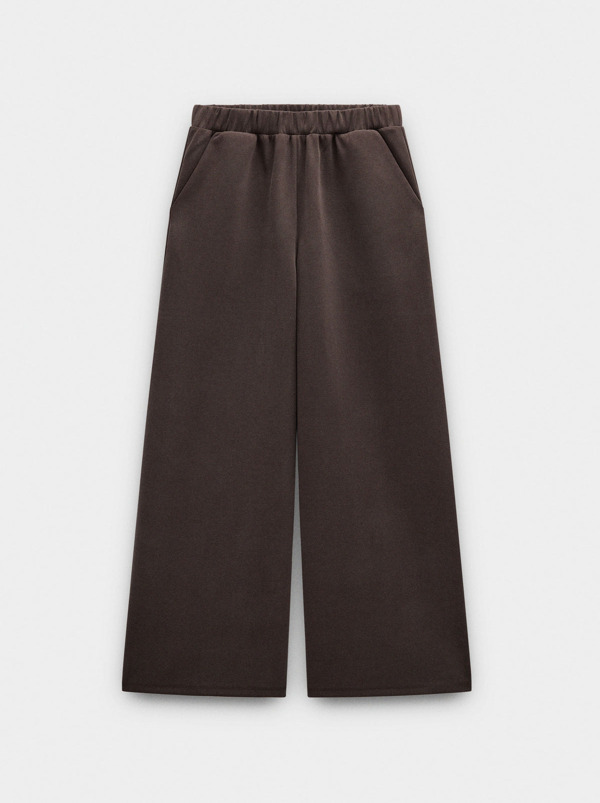 Straight Pants With Elastic Waist