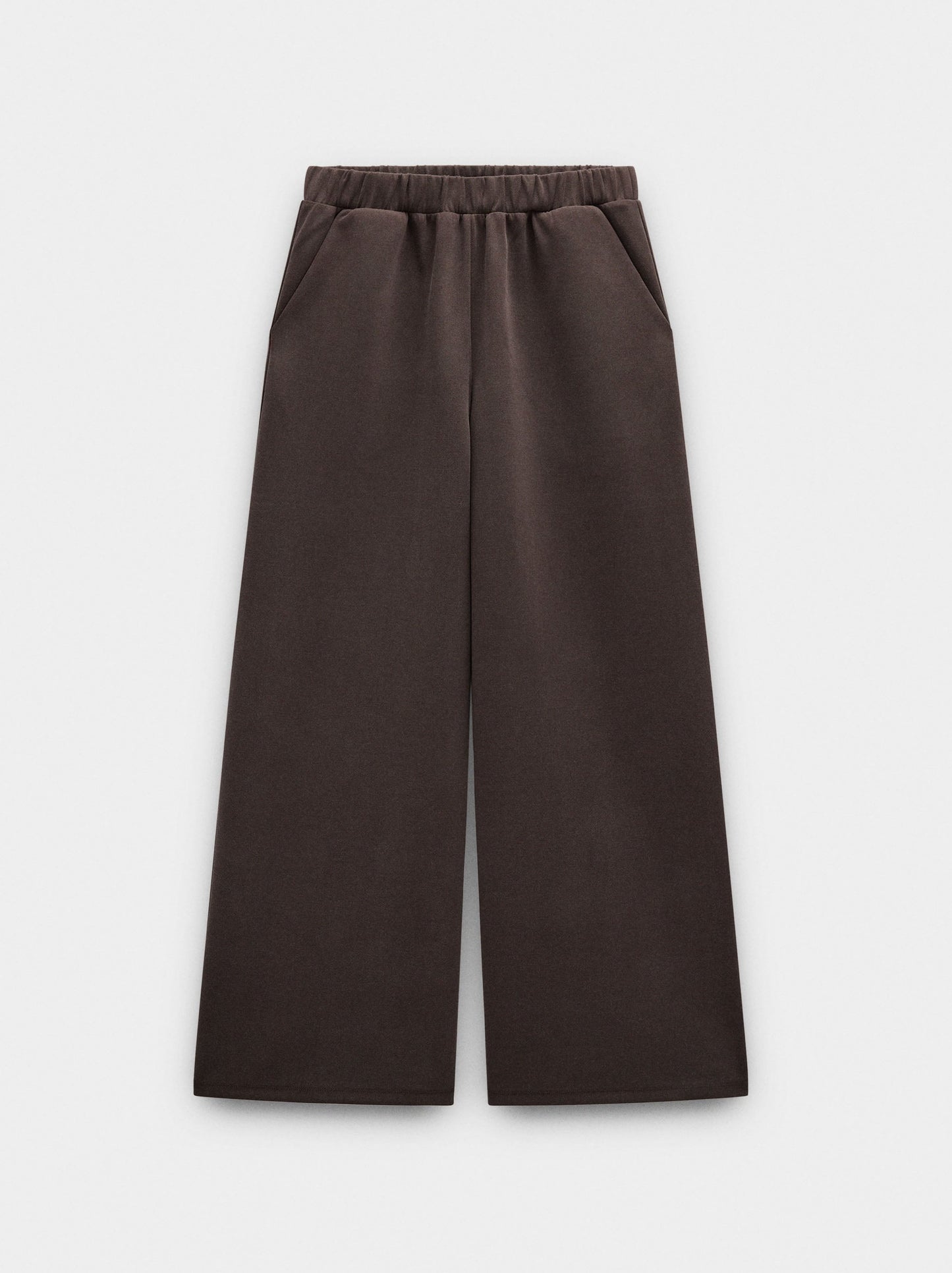 Straight Pants With Elastic Waist