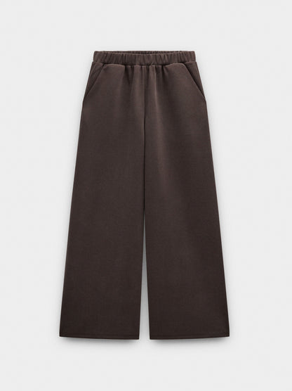 Straight Pants With Elastic Waist