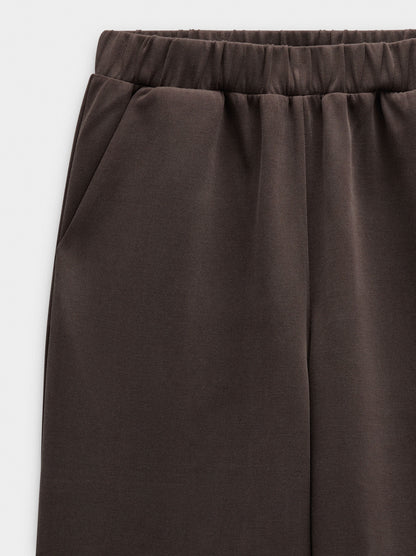 Straight Pants With Elastic Waist