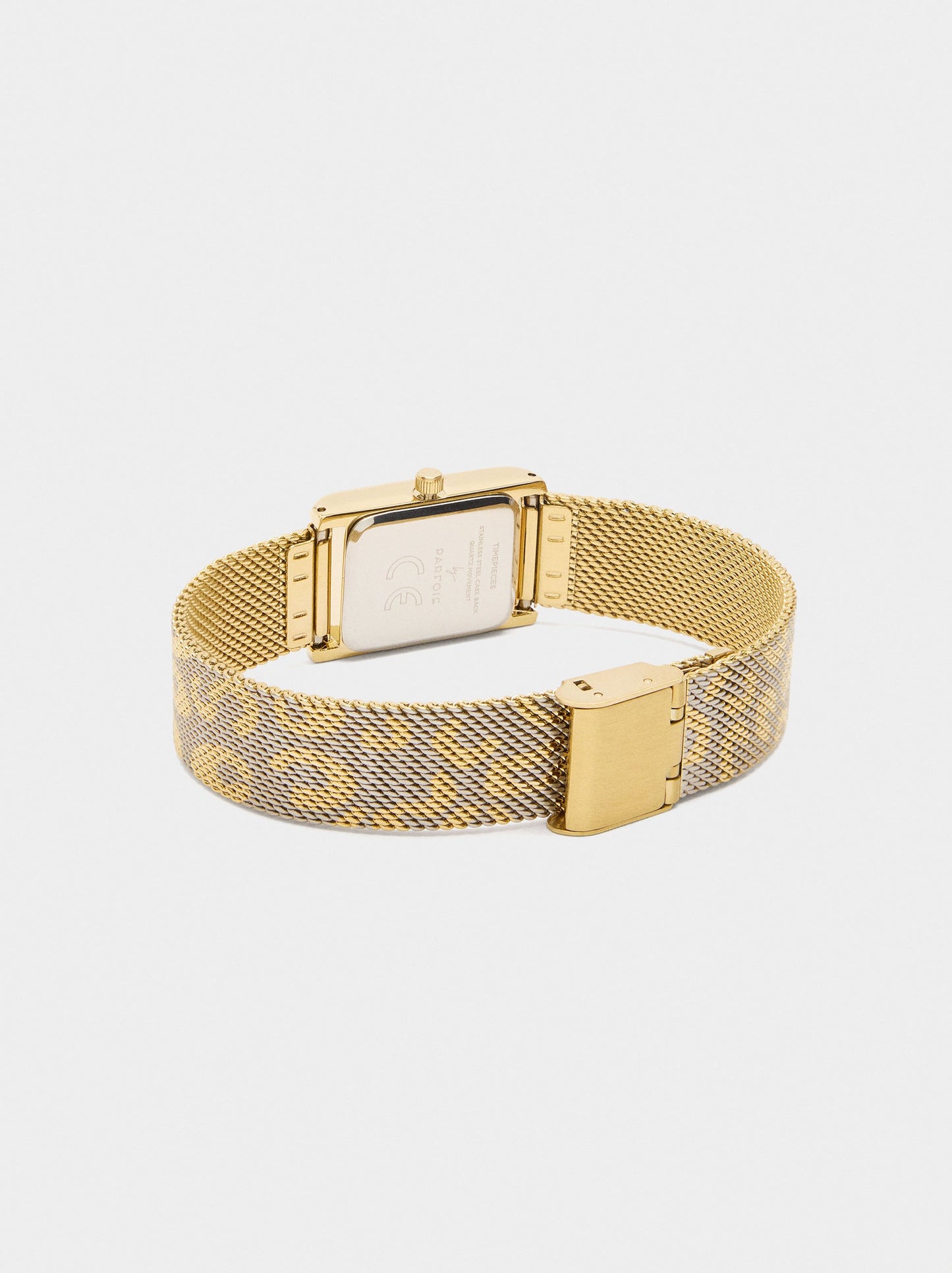 Animal Printed Mesh Strap Watch