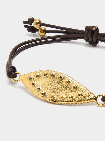 Set Of Bracelets With Leather Cord