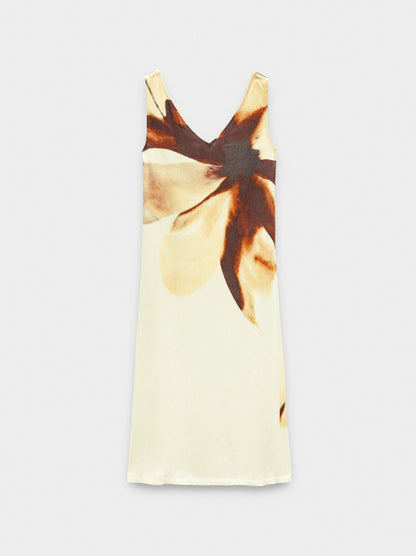 Printed Floral Midi Dress