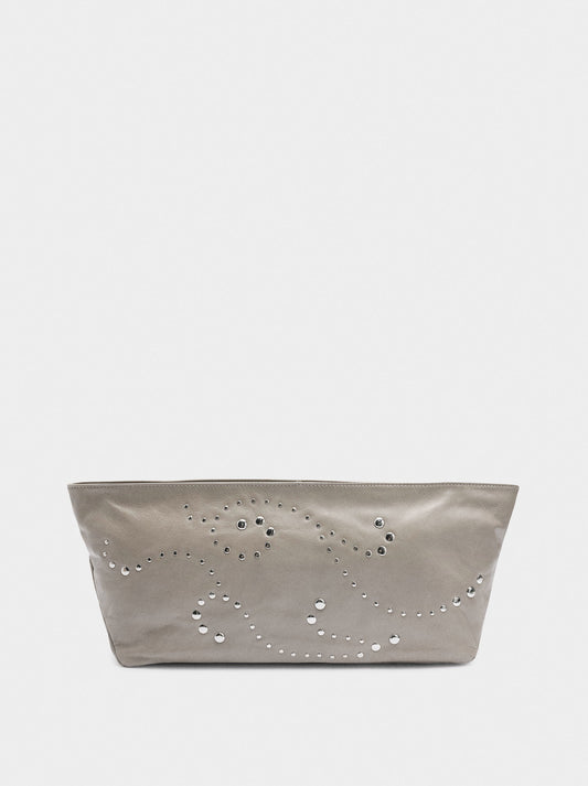 Leather Envelope Party Bag With Studs