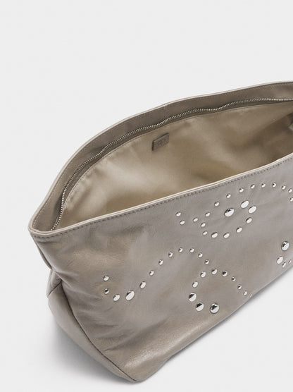 Leather Envelope Party Bag With Studs