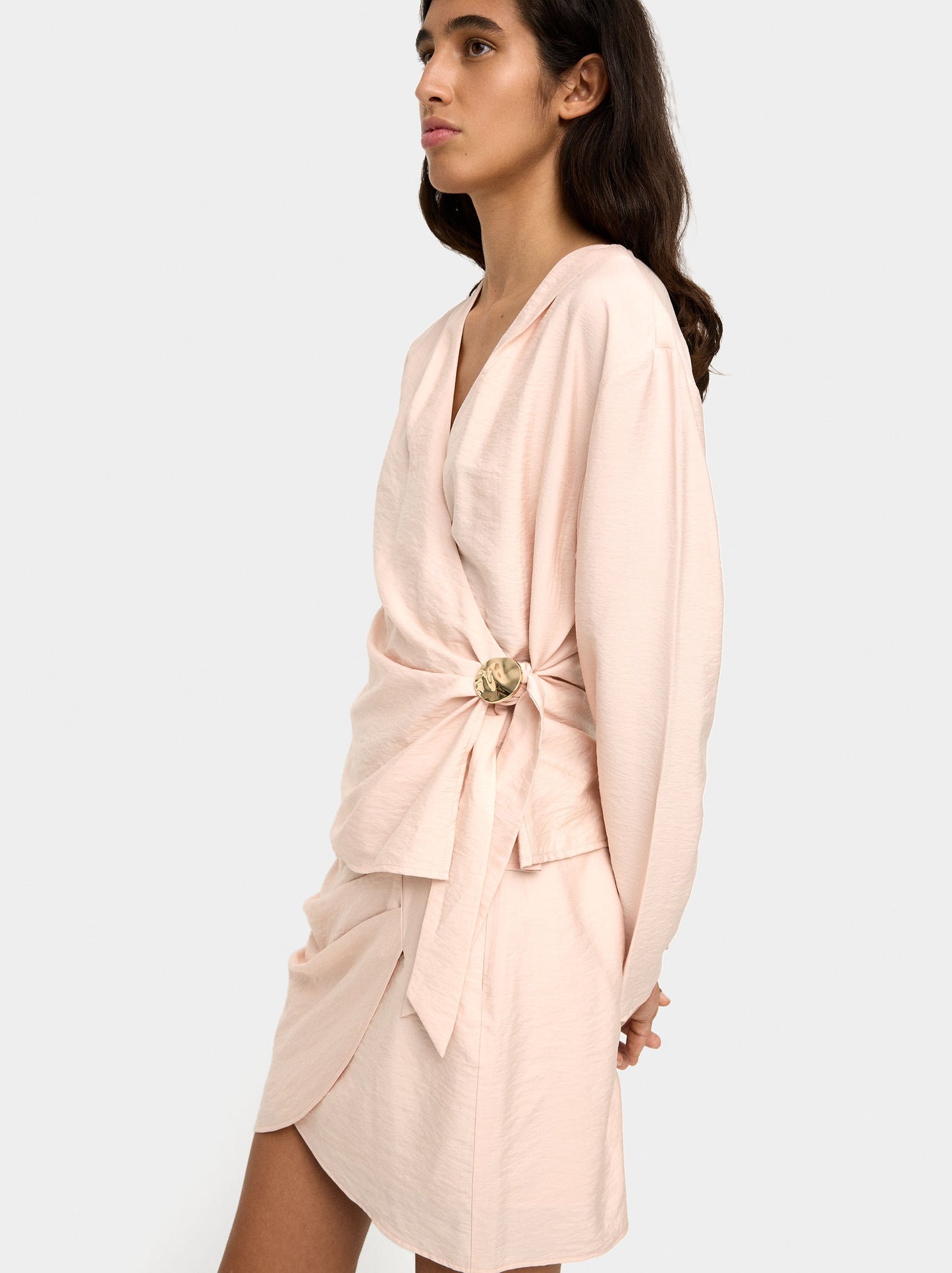 Short Skirt With Wrap And Draped