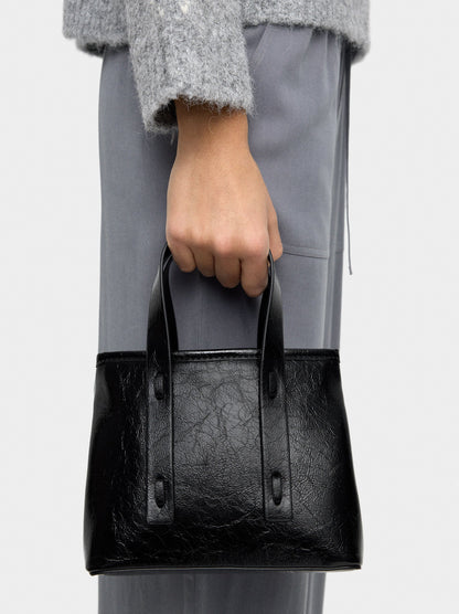 Tote Bag With Cracked Effect