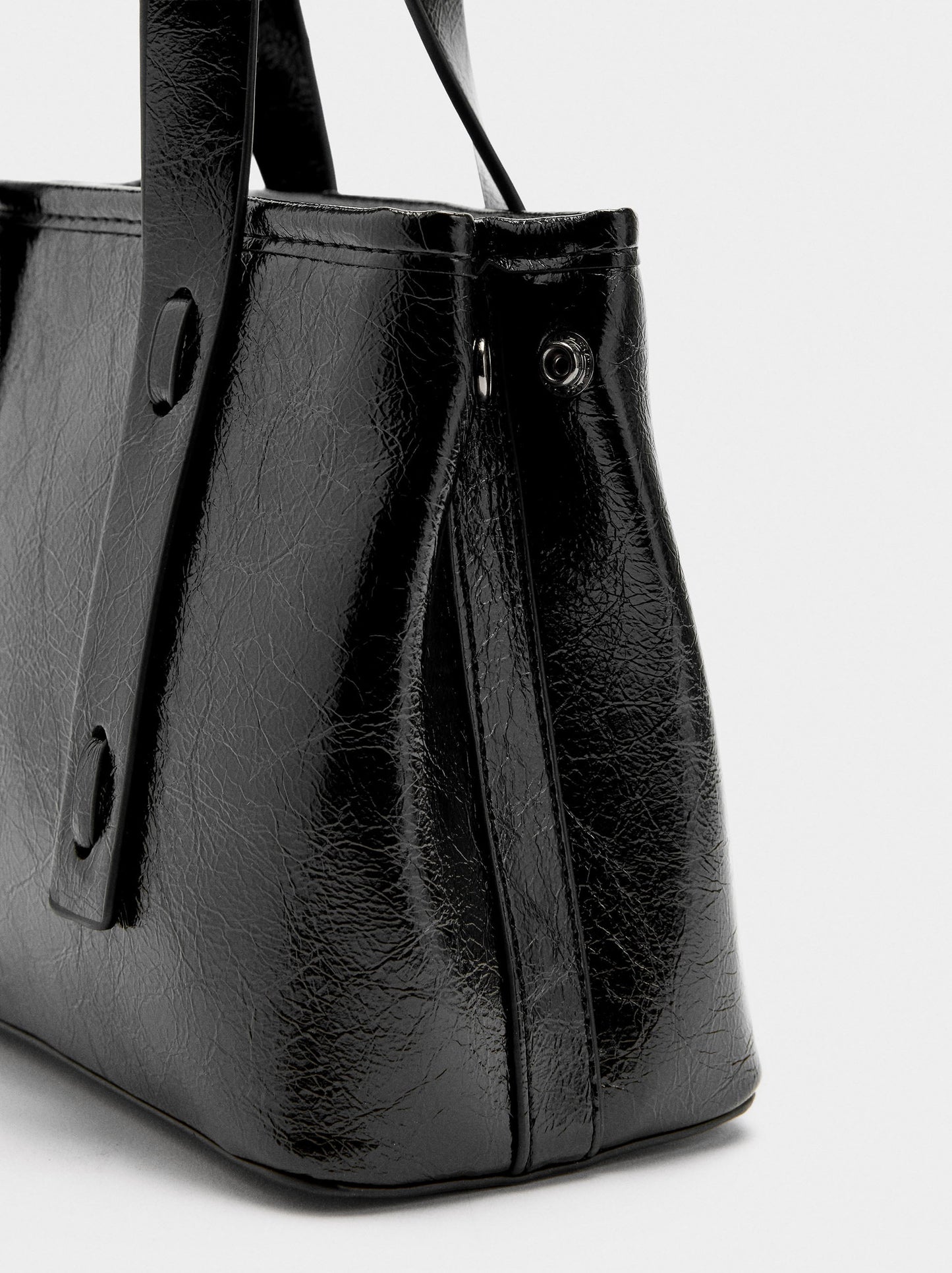 Tote Bag With Cracked Effect