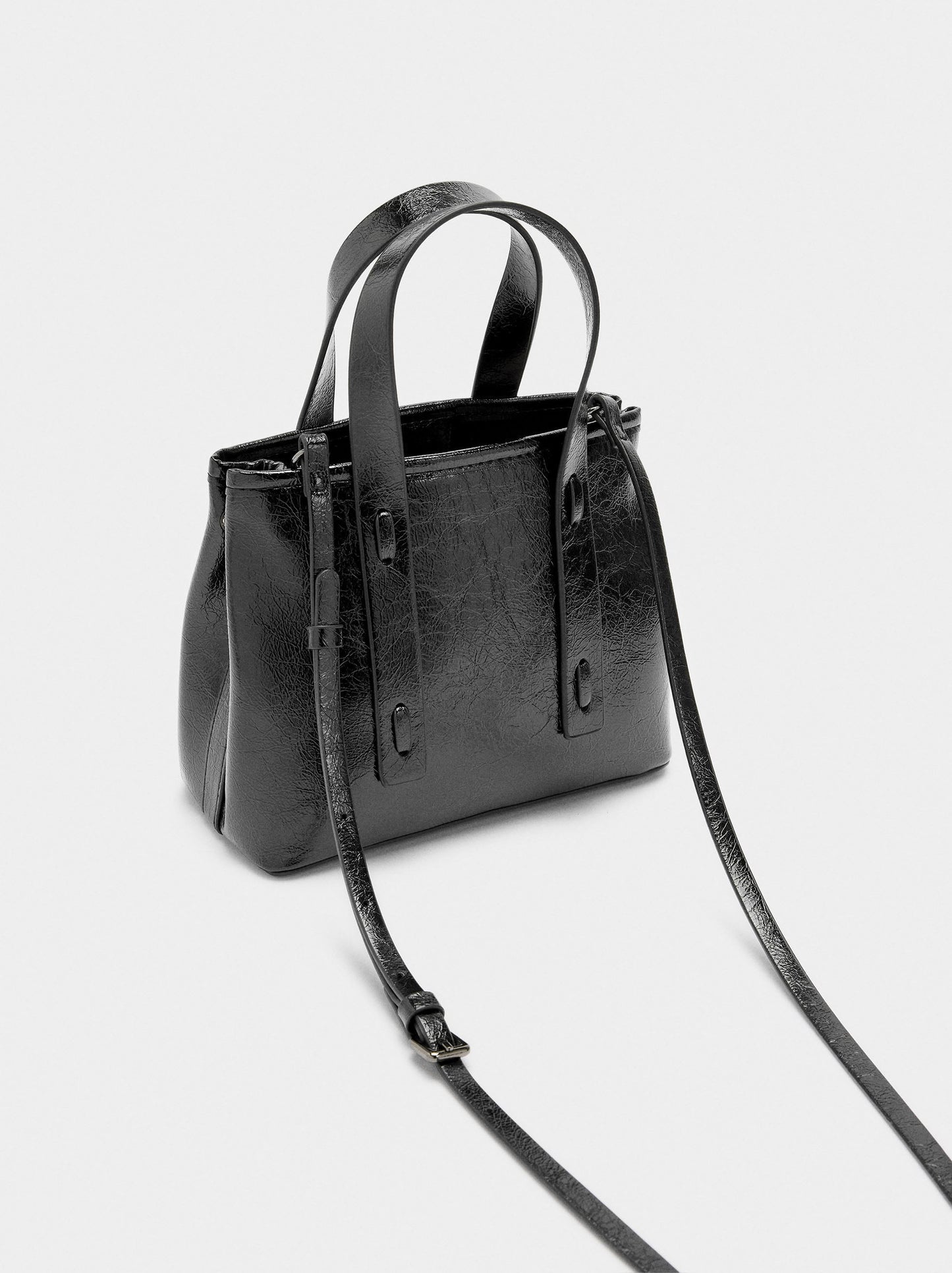 Tote Bag With Cracked Effect