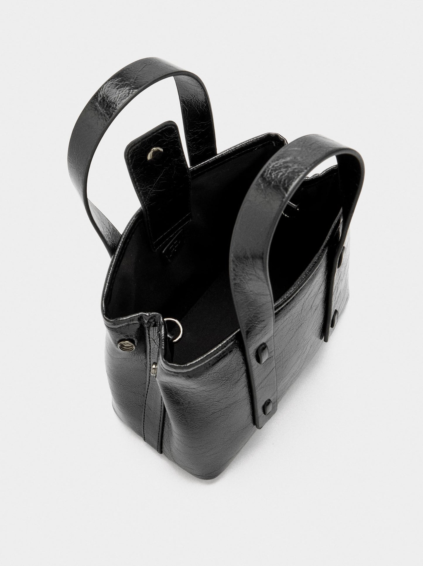 Tote Bag With Cracked Effect