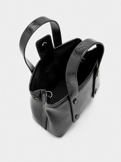 Tote Bag With Cracked Effect