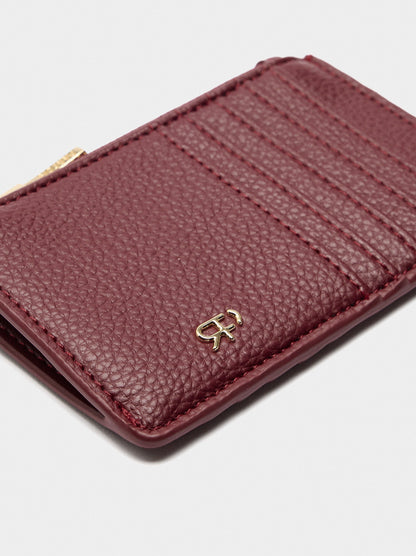 Card Holder With Zipper Closure