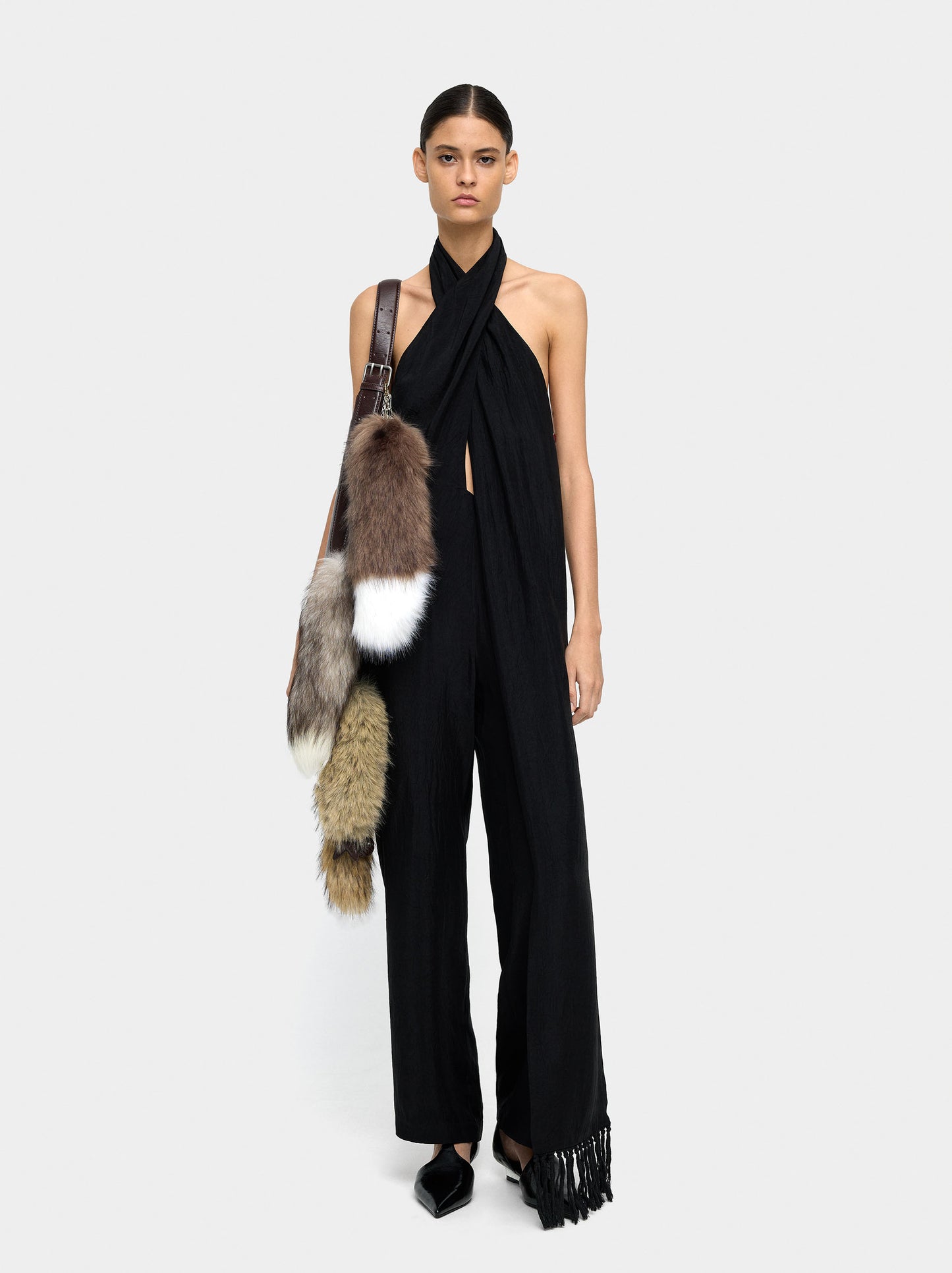 Jumpsuit With Halter Crinkled Effect