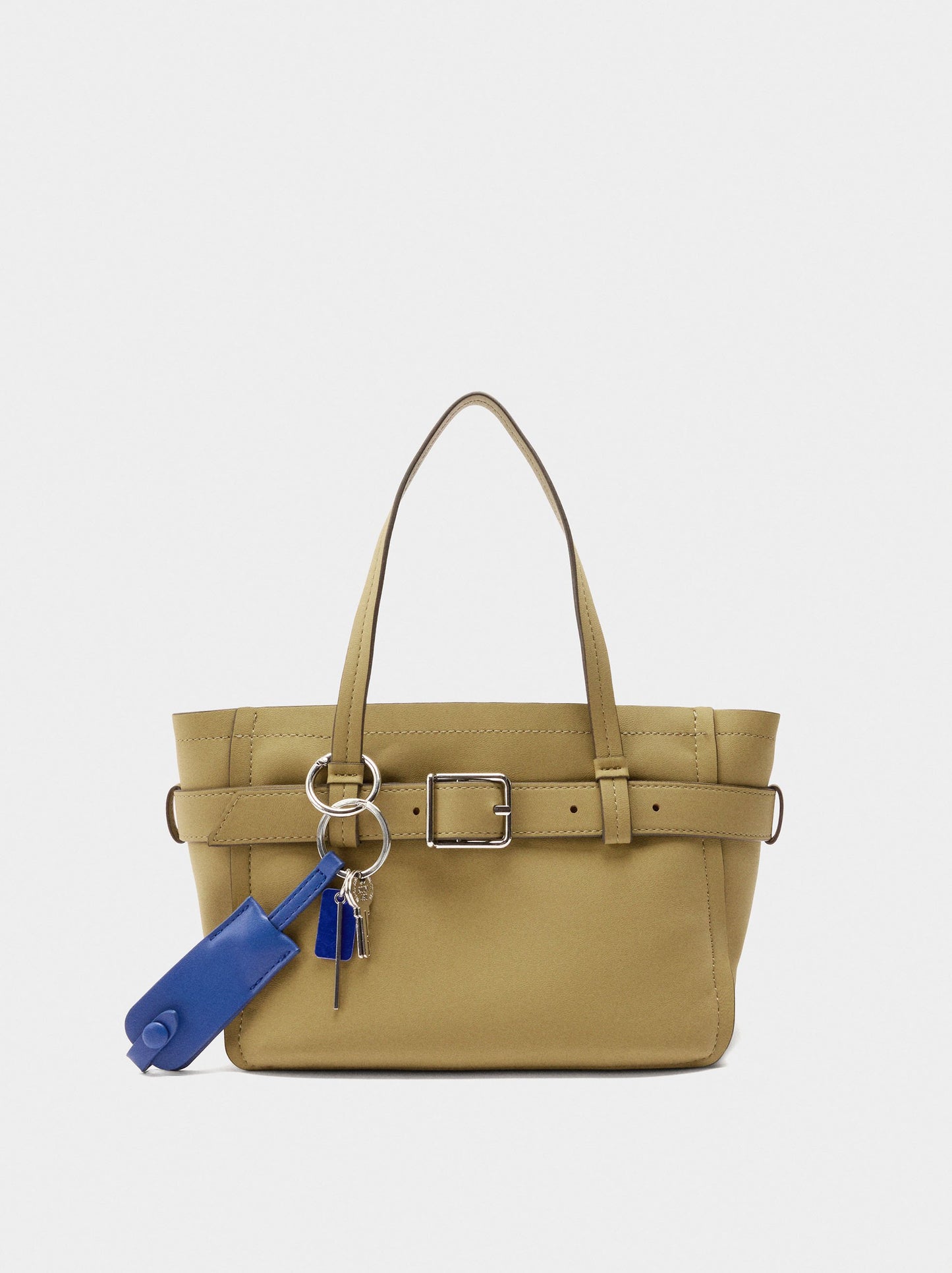 Tote Bag With Belt And Pendant