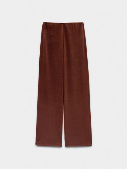 Straight Pants With Elastic Waist