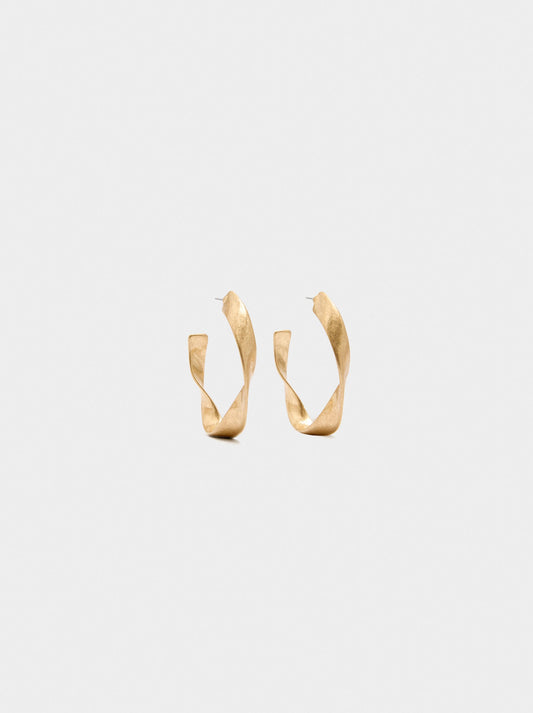 Open Wavy Hoop Earrings