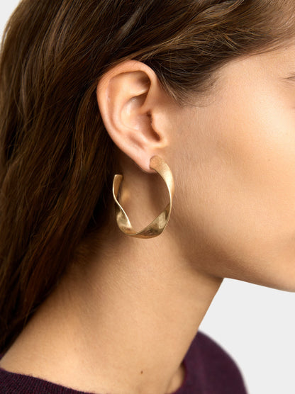 Open Wavy Hoop Earrings