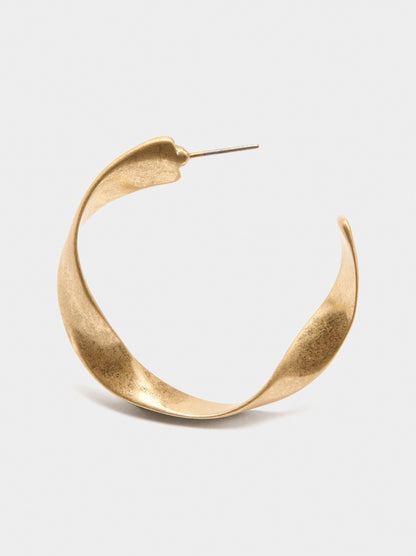 Open Wavy Hoop Earrings