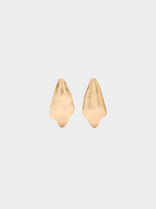 Diamond-Shaped Earrings With Embossed Detail