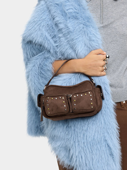 Leather-Effect Handbag With Studs