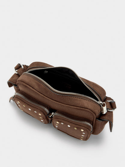 Leather-Effect Handbag With Studs