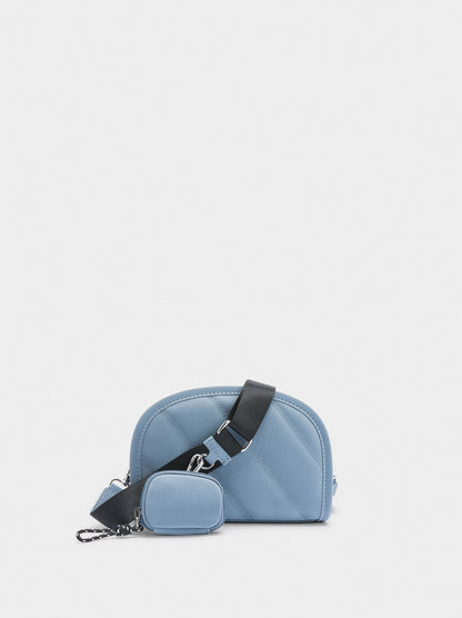 Crossbody Bag With Soft Texture And Pendant