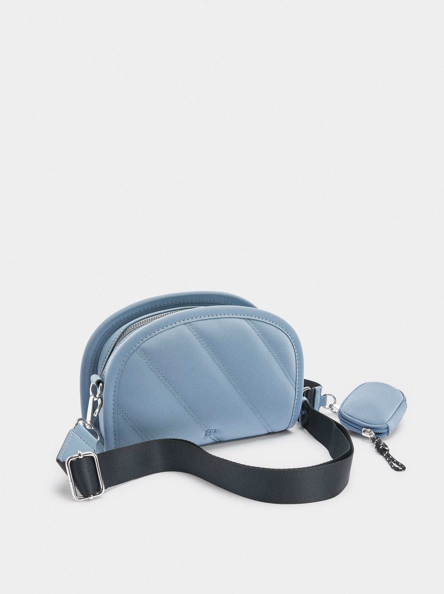 Crossbody Bag With Soft Texture And Pendant