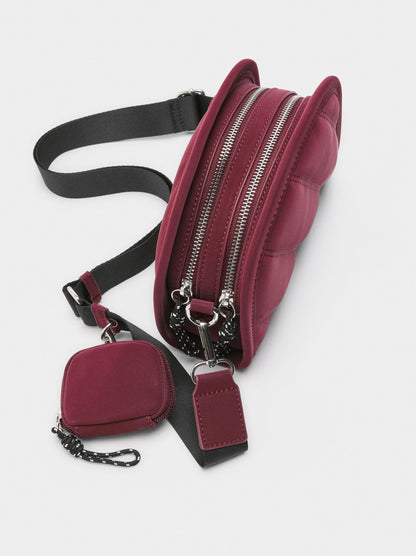Crossbody Bag With Soft Texture And Pendant