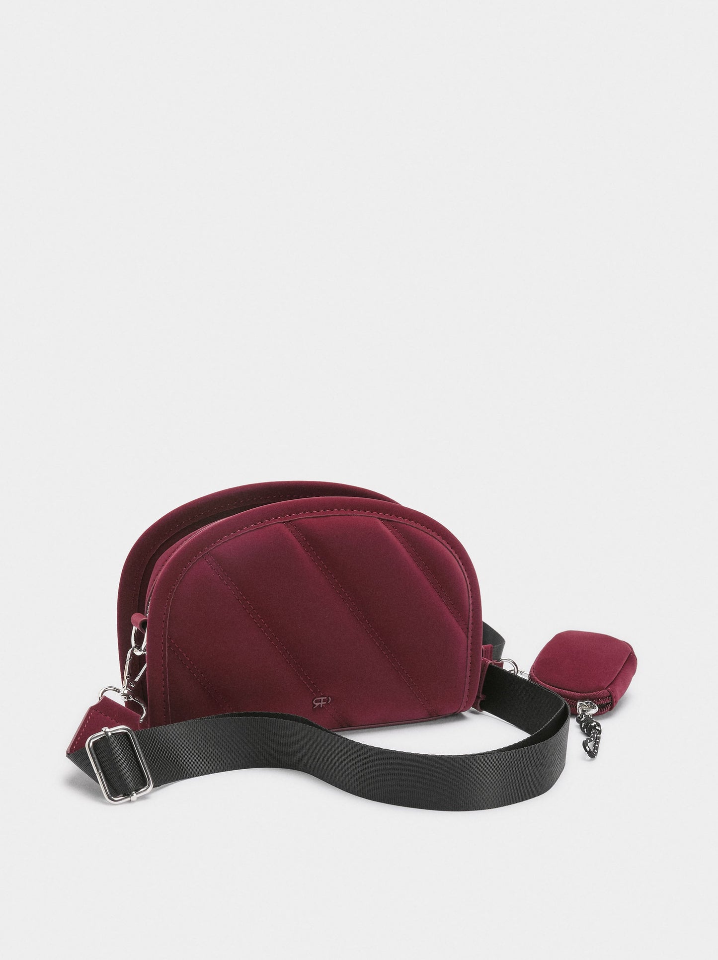Crossbody Bag With Soft Texture And Pendant