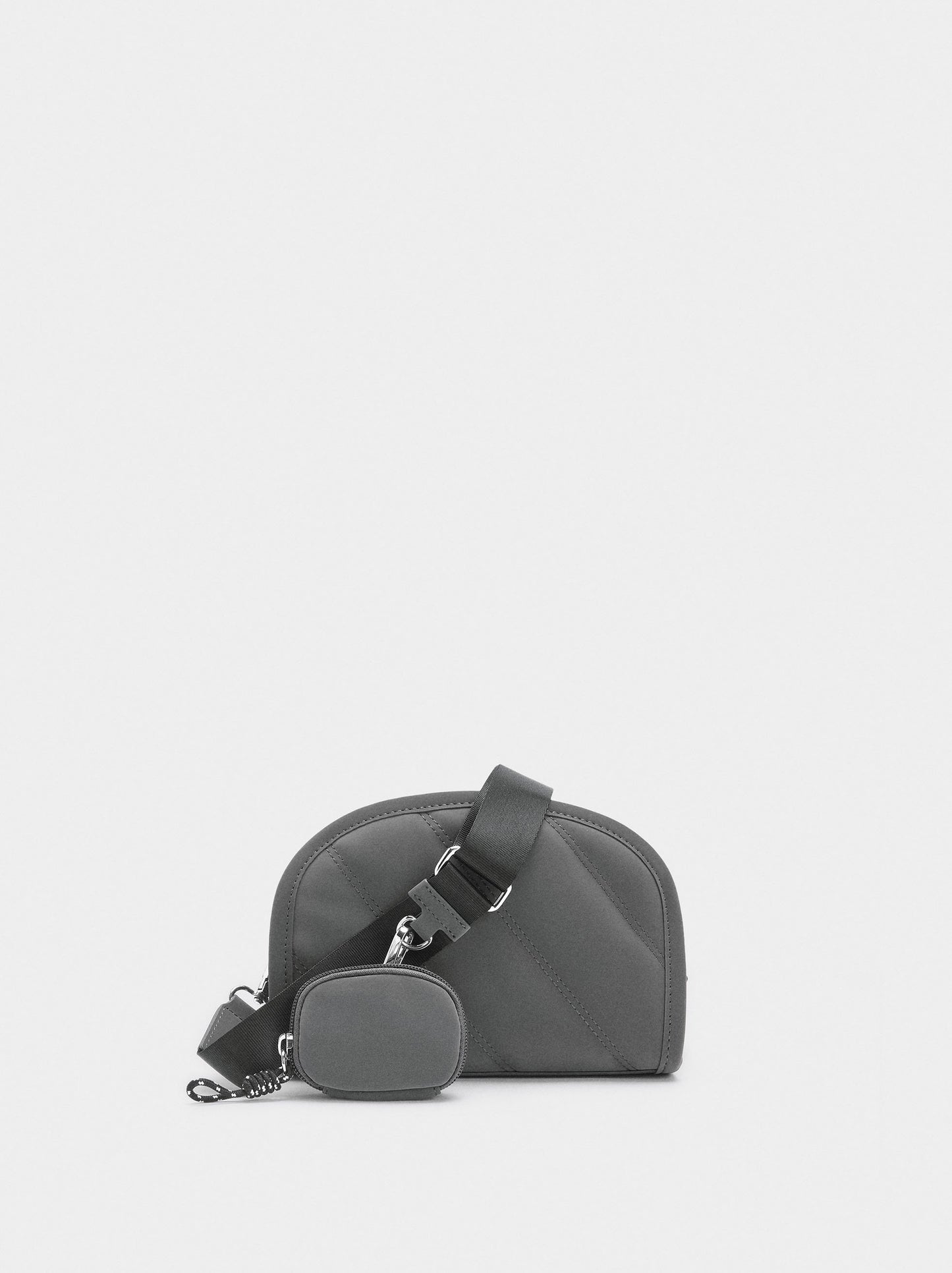 Crossbody Bag With Soft Texture And Pendant