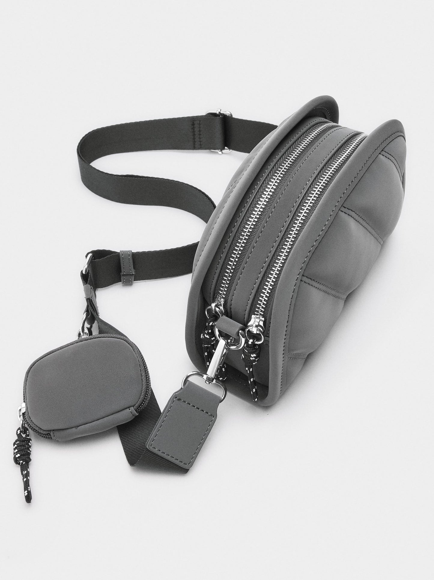 Crossbody Bag With Soft Texture And Pendant