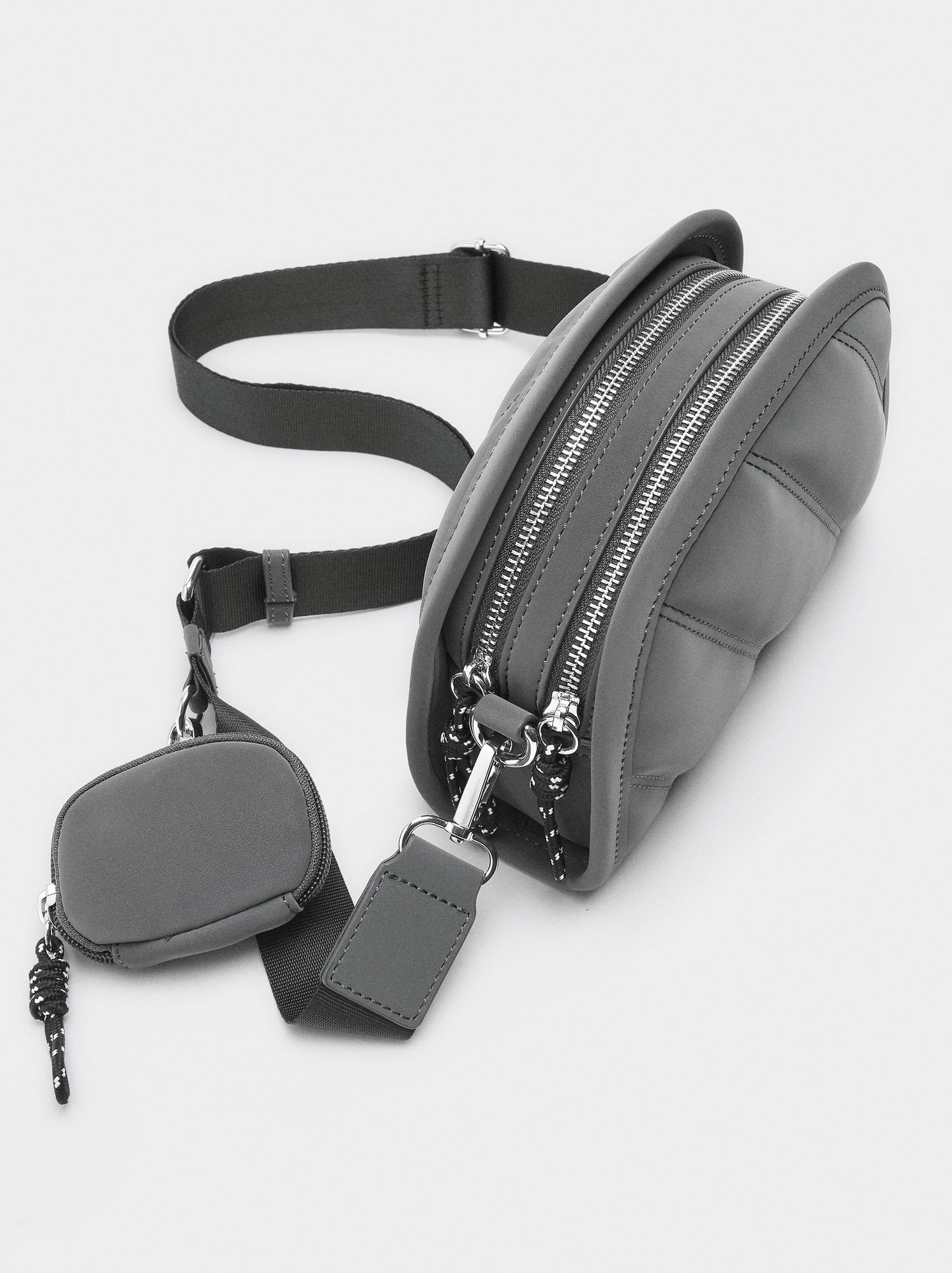 Crossbody Bag With Soft Texture And Pendant