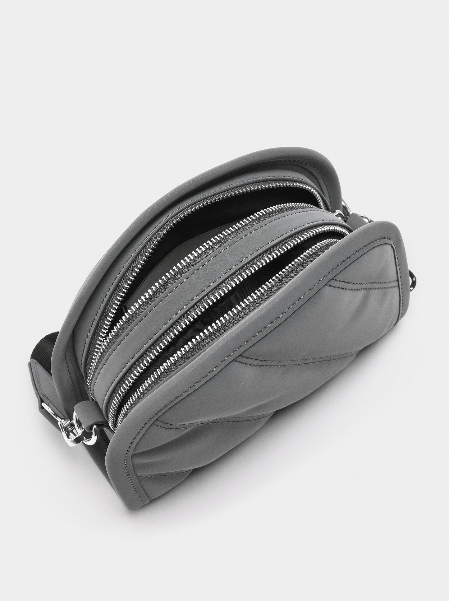 Crossbody Bag With Soft Texture And Pendant