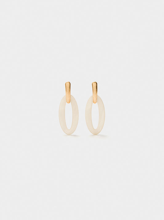 Elongated Hoop Earrings