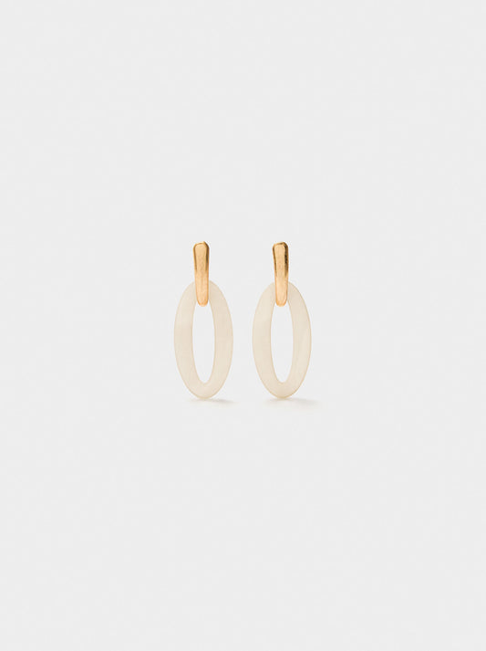 Elongated Hoop Earrings