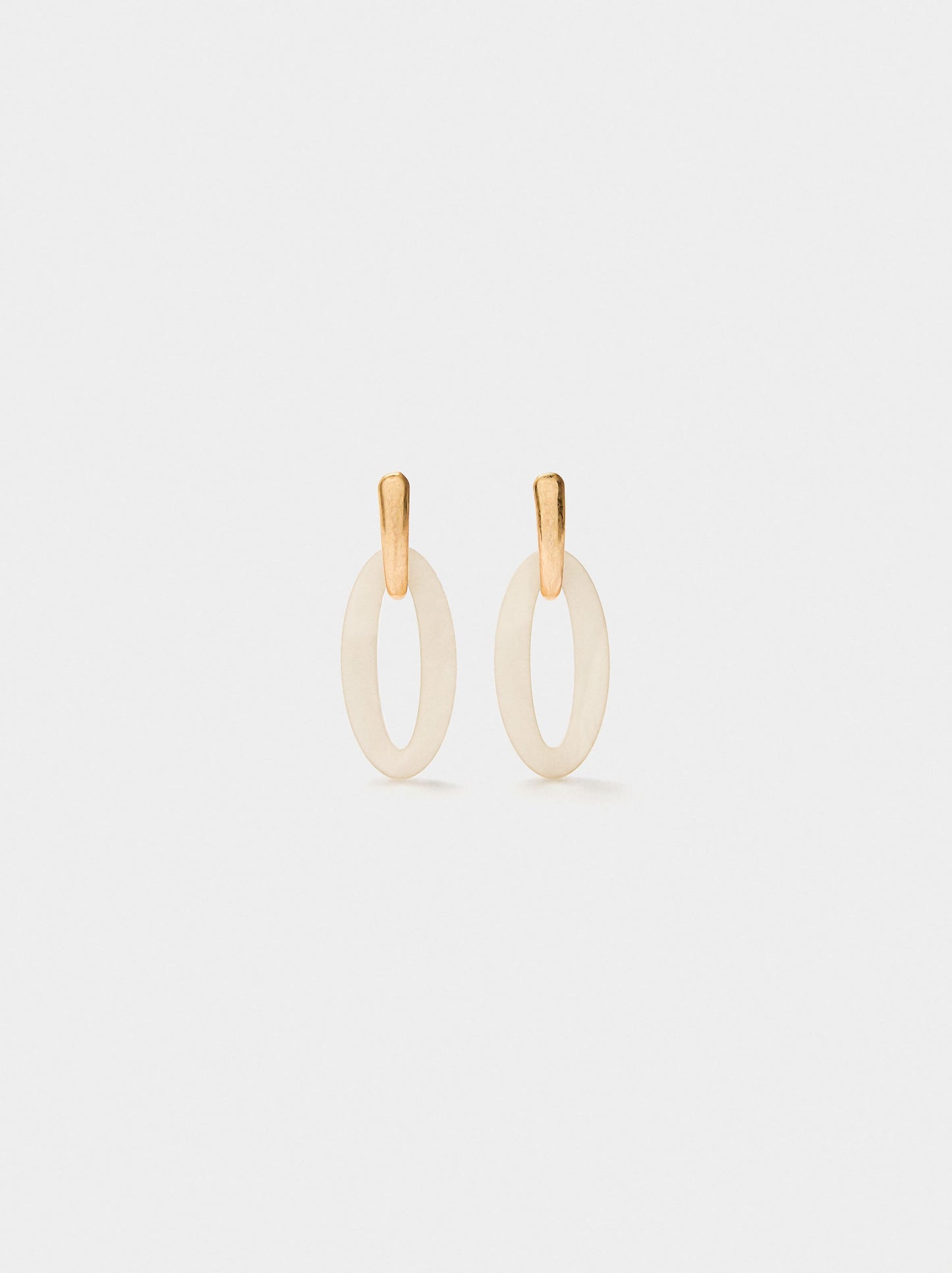Elongated Hoop Earrings