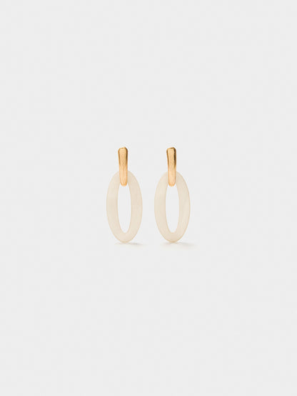 Elongated Hoop Earrings