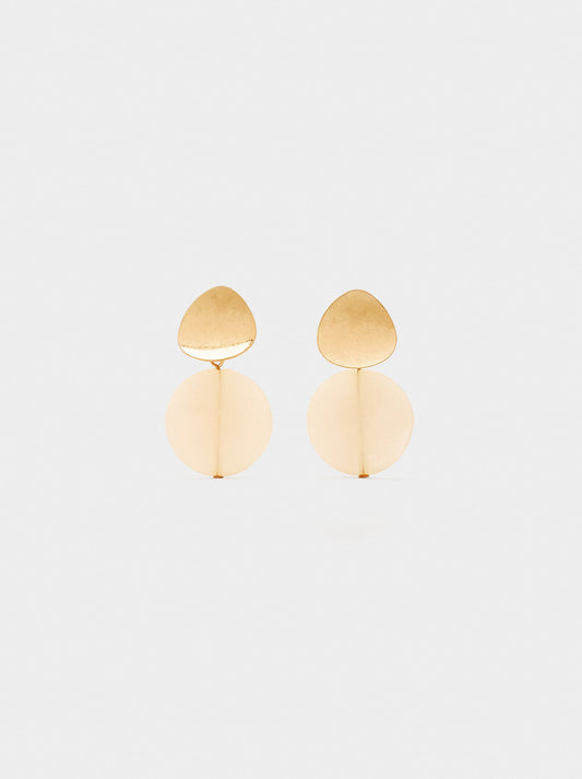 Round Earrings With Resin