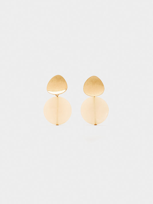 Round Earrings With Resin