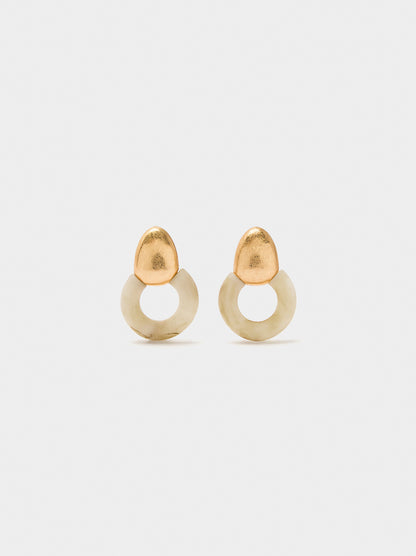 Earrings Hoops With Stone Effect
