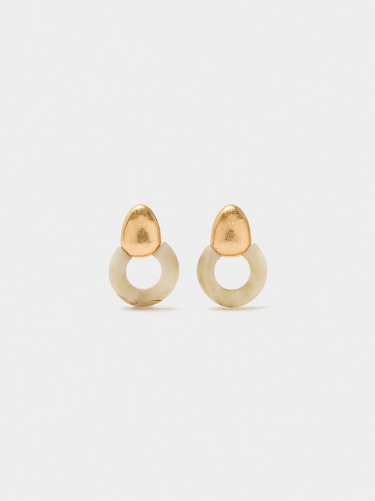 Earrings Hoops With Stone Effect