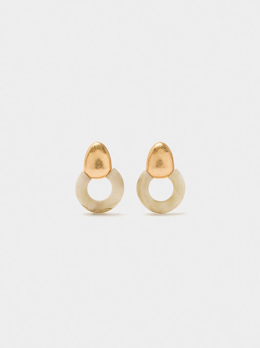 Earrings Hoops With Stone Effect