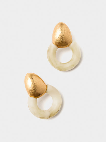 Earrings Hoops With Stone Effect