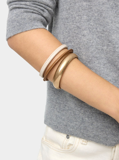 Set Of Bracelets With Leather-Effect