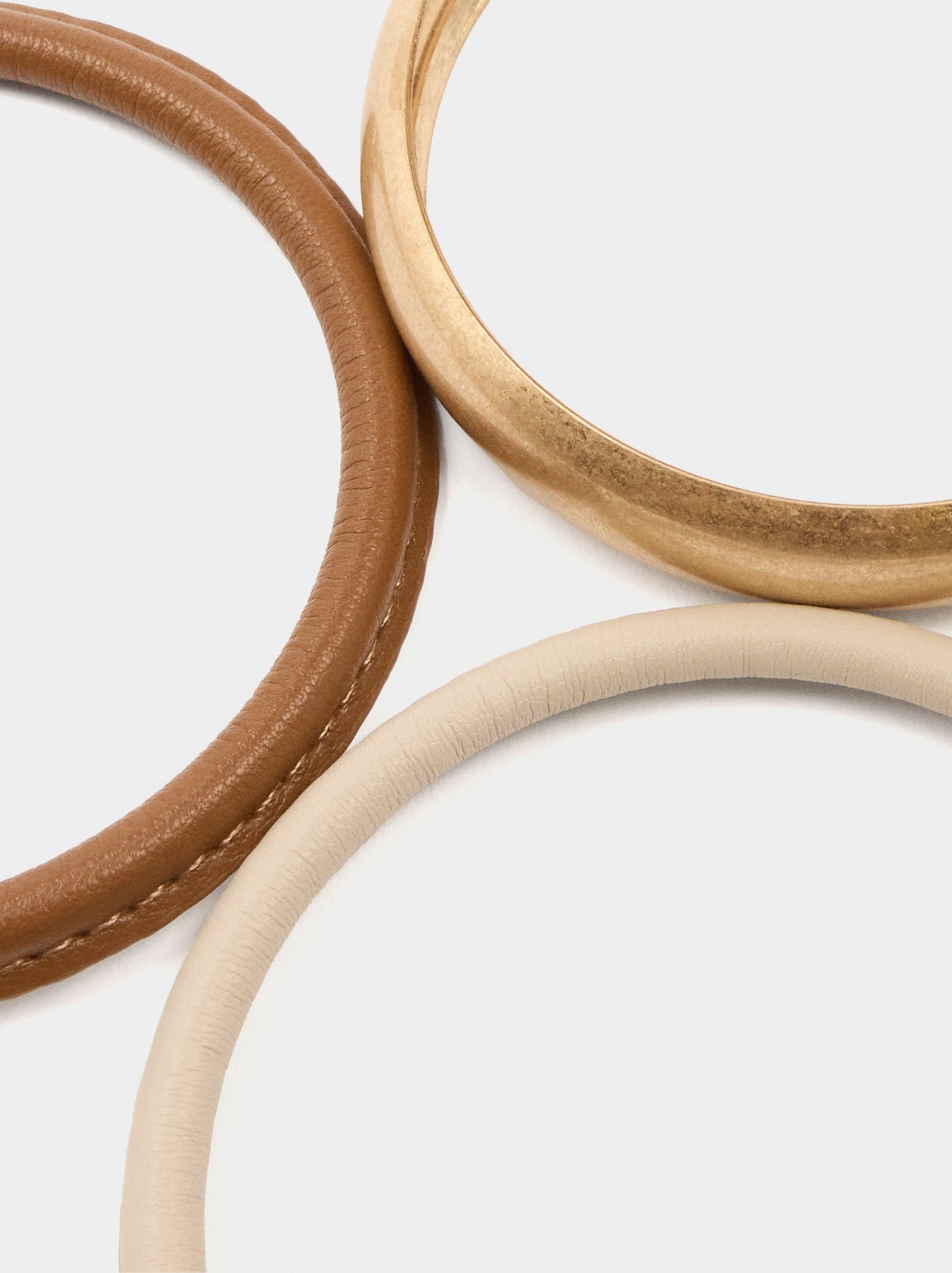 Set Of Bracelets With Leather-Effect