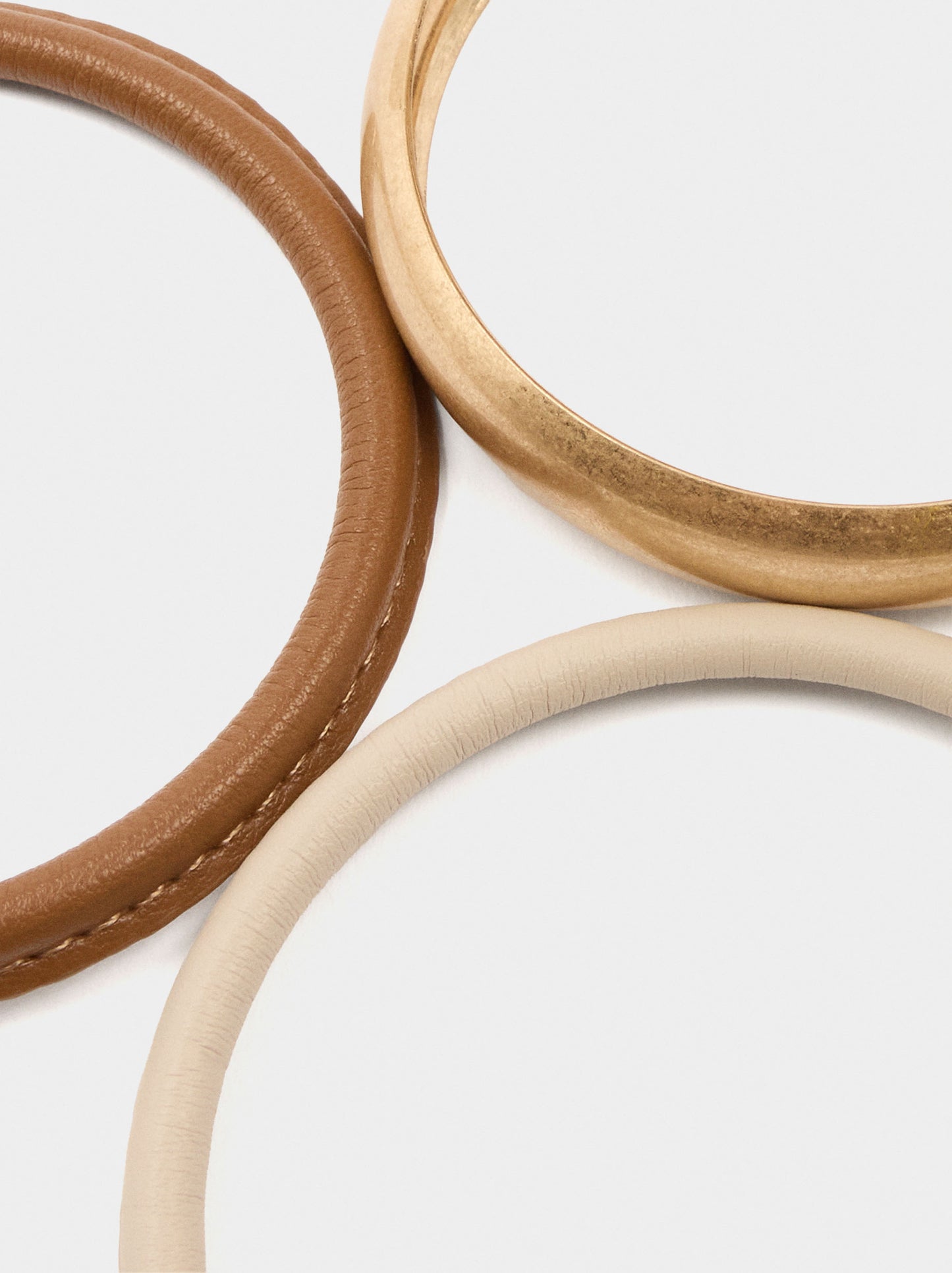 Set Of Bracelets With Leather-Effect