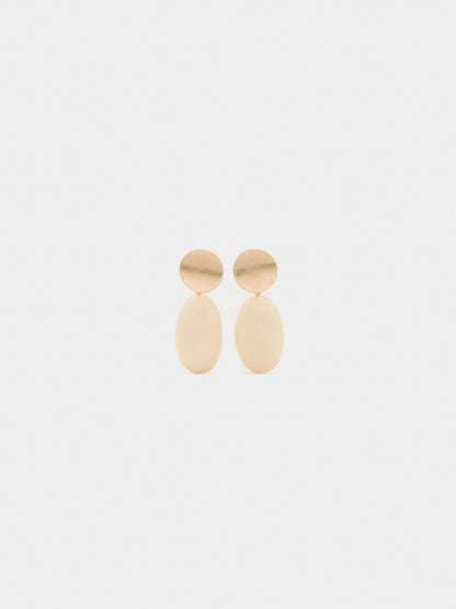 Elongated Earrings With Stone Effect