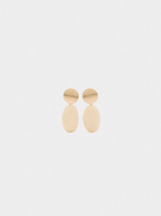 Elongated Earrings With Stone Effect