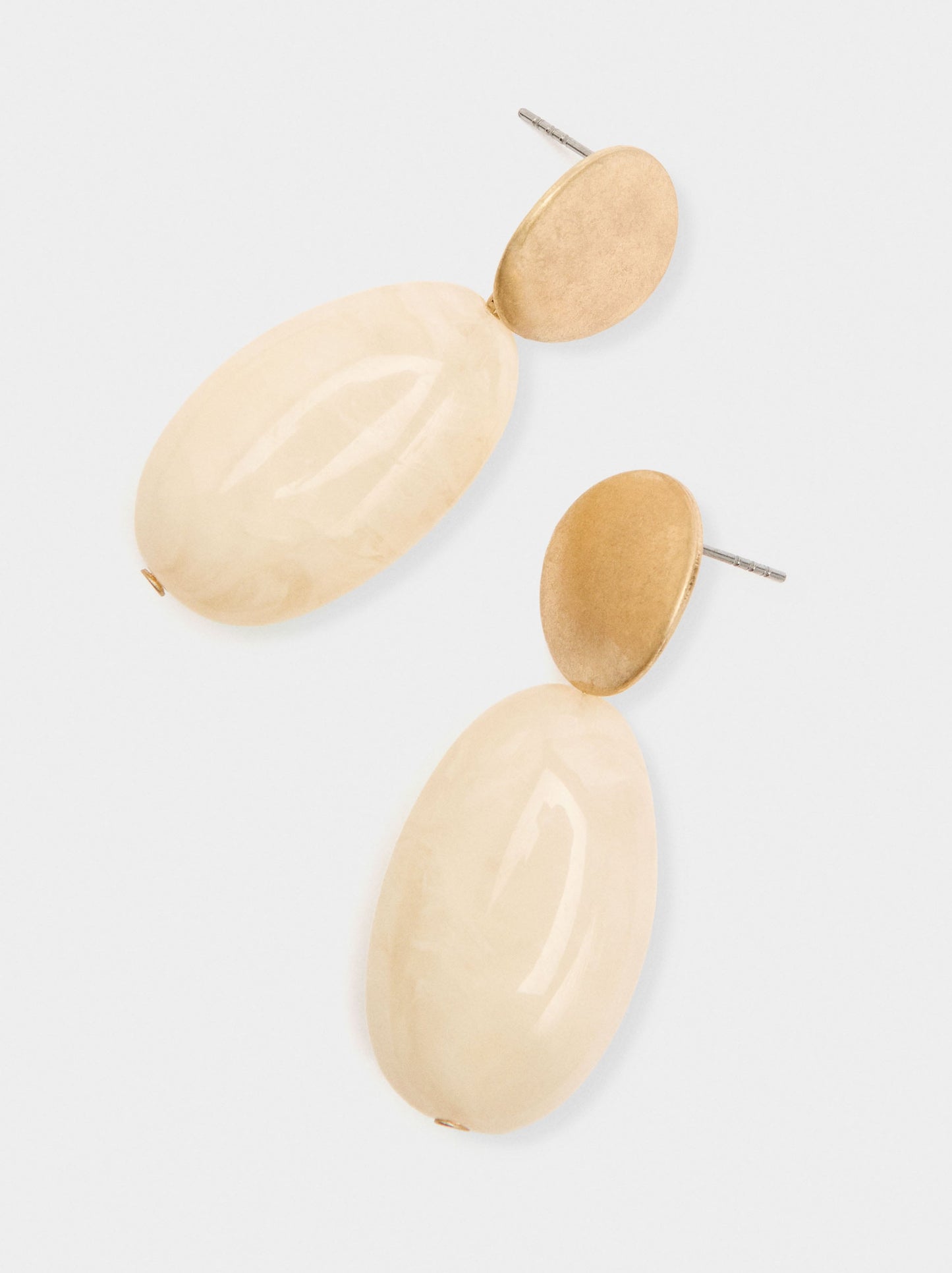 Elongated Earrings With Stone Effect
