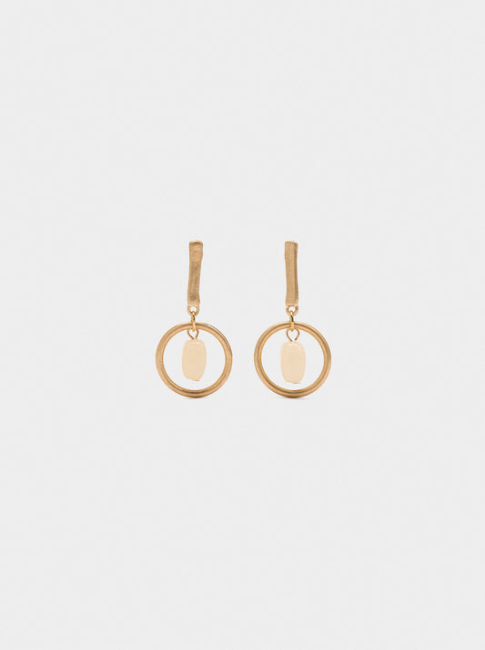 Earrings Hoops With Stone Effect Bead